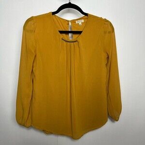 Long Sleeve Mustard Yellow Business Top